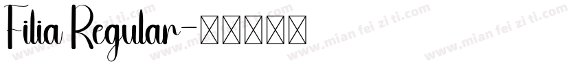 Filia Regular字体转换